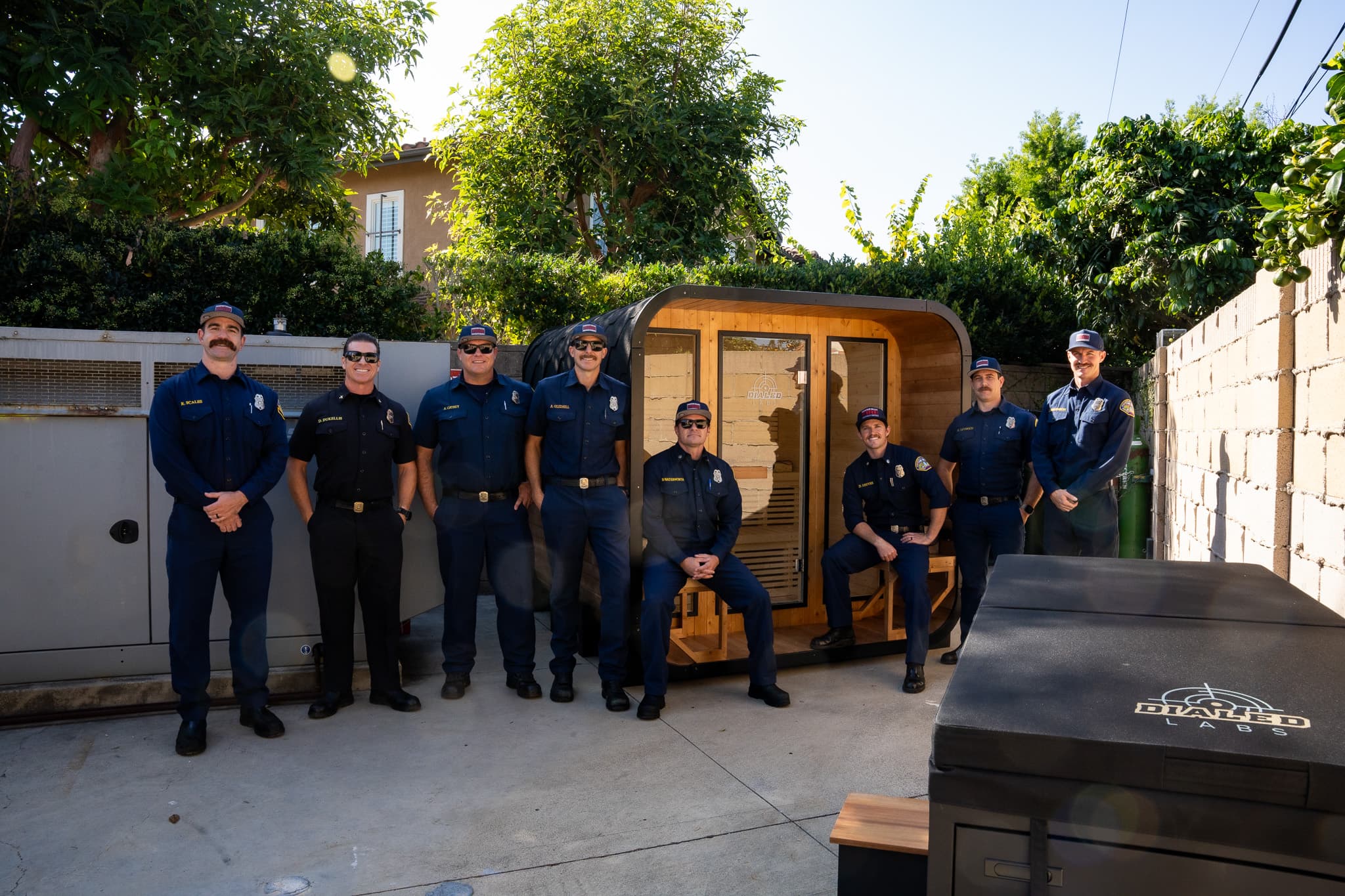 Firefighters with Infrared Sauna